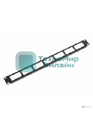 Кабельный органайзер Горизонтальный ЦМО ГКО-О-1-9005 односторонний окна 1U шир.:19