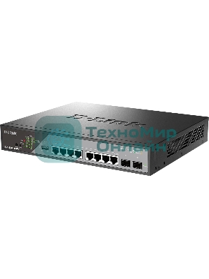 Коммутатор сетевой Smart L2 Surveillance Switch 8х1000Base-T PoE 802.3bt 90W, 2x1000Base-X SFP, PoE Budget 242W, Long-range PoE up to 250m