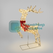 Светодиодная фигура бегущий Neon-night Олень 88см, цвет свечения теплый белый, питание от трансформатора, IP44