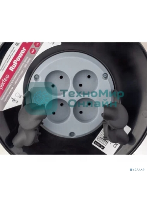 Удлинитель на катушке без заземления PERFEO RU POWER 40м 4гн 16А ПВС 2х2,5 IP44 (РБК16).