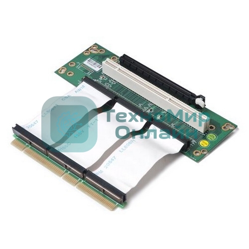 Raiser card Riser card, 2U, 2-Slot, PCI-e 16x 1slot & 64bit PCI-X,Cable Link 100мм(80H09323201B0)