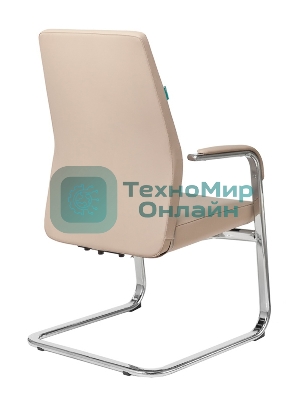 Кресло Бюрократ JONS-LOW-V бежевый, кожа