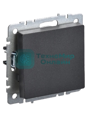 Выключатель 1-кл. IEK BRITE 10А ВС10-1-0-БрЧ черный