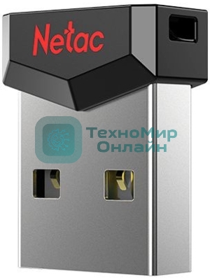 Флешка USB Netac UM81 (NT03UM81N-008G-20BK), 8Gb, USB 2.0, R/W 30/10, черный/красный