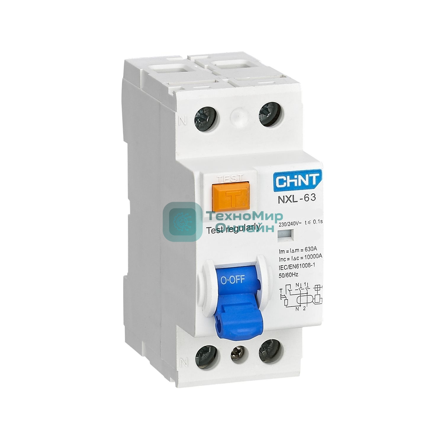 Выключатель дифференциального тока (УЗО) NXL-63 6kA 1P+N 25A 30mA A (R)