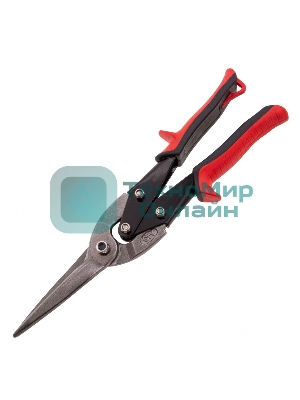 Ножницы по металлу Matrix, удлиненные, 285 мм, пряморежущие, обрезиненные рукоятки