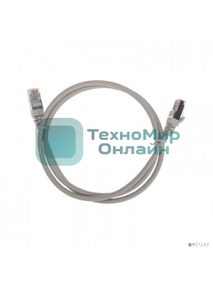 Патч-корд F/UTP Rexant cat.5e, RJ45-RJ45, 26AWG, ZH нг(А)-HF, серый, 1 м