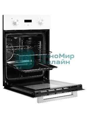 Духовой шкаф электрический Monsher MOE 4592 Blanc ширина 45 см, High-Tech, 50 л, гидролизная очистка, 9 режимов, белый