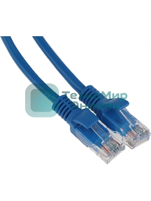 Патч-корд Premier PP12-3M/B 1000Gbит/с UTP 4 пары cat.5E CCA molded 3м синий RJ-45 (m)-RJ-45 (m)