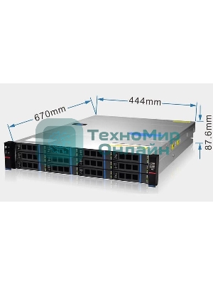Серверный корпус Gooxi RMC2112-670-HS-NV-D 2U 12bay chassis SAS/SATA/NVME backplane rear 2*2.5