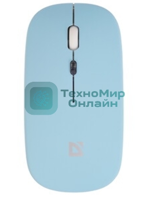 Мышь беспроводная Defender Coda MB-261 голубой, 1600 dpi, радиоканал, Bluetooth, USB, кнопки - 4
