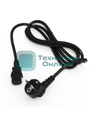 Кабель питания компьютера Hyperline PWC-IEC13-SHM-0.5-BK (Shucko+C13) (3x0.75), 0.5м