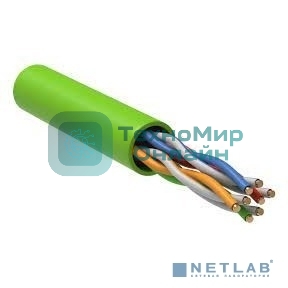 Кабель NEOMAX NM711021-100M-PT U/UTP cat.5e 4x2x0.46, 25 AWG, Медь, внутренний, PVCLS нг(А)-LSLTx, 100м, зеленый