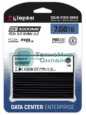 Накопитель SSD Kingston DC3000ME 7680Gb, U.2(2.5
