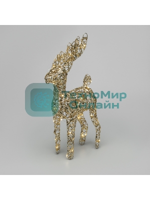 Светодиодная фигура Neon-night Олень 37см, цвет свечения теплый белый, питание 3хAA (не в комплекте)