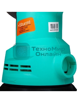 Эксцентриковая шлифовальная машина Sturm OS8135R Эксцентриковая шлифмашина Sturm, 350Вт, d 125мм, рег обор. 5000-12000об/мин, ПЫЛЕСБОР OS8135R