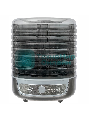 Сушилка для овощей 3в1 с функциями приготовления йогурта и десертов + 2 поддона для пастилы в подарок Великие Реки Волга-10 черно-серебристая