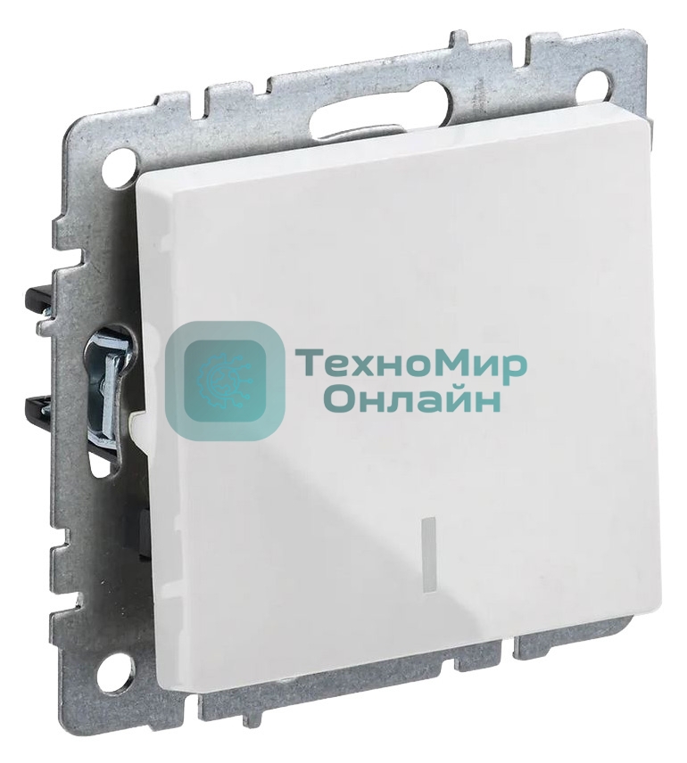 Выключатель 1-кл. с инд. IEK BRITE 10А ВС10-1-1-БрБ белый
