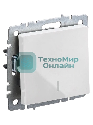 Выключатель 1-кл. с инд. IEK BRITE 10А ВС10-1-1-БрБ белый