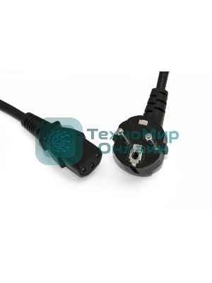 Кабель питания компьютера Hyperline PWC-IEC13-SHM-0.5-BK (Shucko+C13) (3x0.75), 0.5м