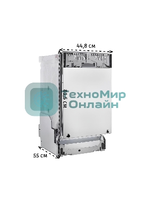 Встраиваемая посудомоечная машина Bosch SPV4HMX10E, серебристый, 44.8 см, 10 компл., 44 дБ, класс A++