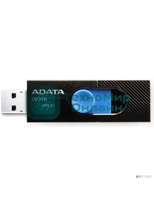 Флешка USB ADATA UV320 (AUV320-64G-RBKBL), 64Gb, USB 3.1, R/W 100/30, черный/синий