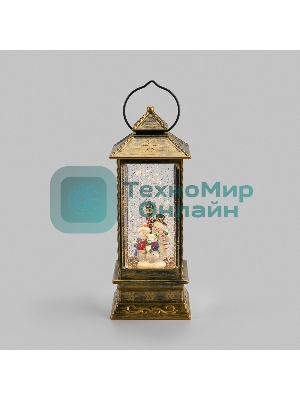 Декоративный фонарь Neon-night (фигура) с эффектом снегопада и подсветкой Семья снеговиков