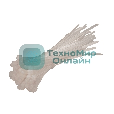 Стяжка нейлоновая Exegate EX253848RUS неоткрывающаяся CV-150W, 150 мм, упак. 100 шт белый