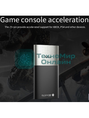 Внешний SSD Netac Z9, 128 Gb, USB 3.2 Gen 2 Type-C, R/W 550/480, черный