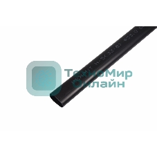 Термоусаживаемая трубка клеевая Rexant 33,0/8,0 мм, (3-4:1), черная, упаковка 4 шт. по 1 м