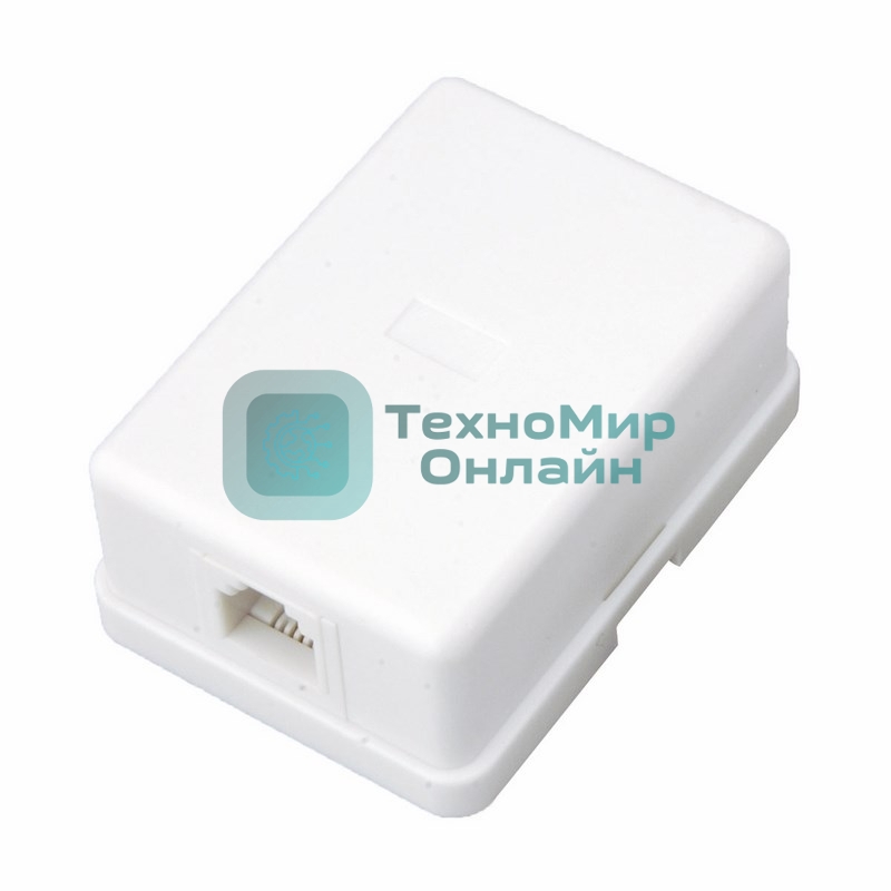 Рoзетка телефонная внешняя Rexant, 1 порт RJ-14(6P-4C), категория 3, (50 шт/уп)