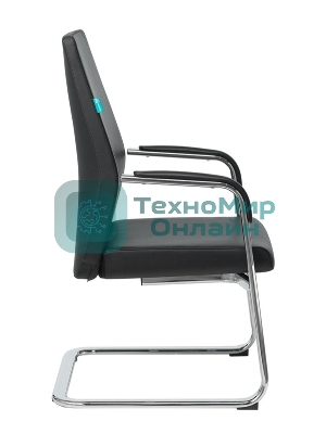 Кресло Бюрократ JONS-LOW-V черный, кожа