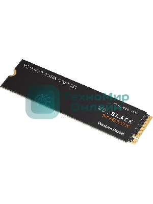 Накопитель SSD WD 1Tb Black SN850X, M.2(22x80мм), NVMe, PCIe 4.0 x4, 3D TLC, R/W 7300/6300Mb/s, IOPs 800 000/1 100 000, TbW 600, DWPD 0.3 (12 мес.)