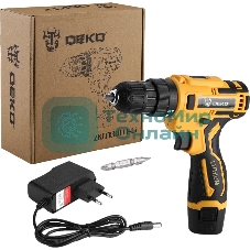 Дрель-шуруповерт Deko ZKCD80FU-Li, 8 В, 2 Ач, 18 Нм, щеточный