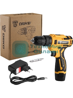 Дрель-шуруповерт Deko ZKCD80FU-Li, 8 В, 2 Ач, 18 Нм, щеточный