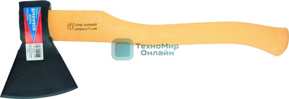 Топор кованный, в сборе, 700/900 г, деревянное топорище, 400 мм, А-0(Труд) ВачаРоссия