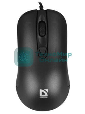 Мышь проводная Defender Classic MB-230 черный, 1600 dpi, USB, кнопки - 4