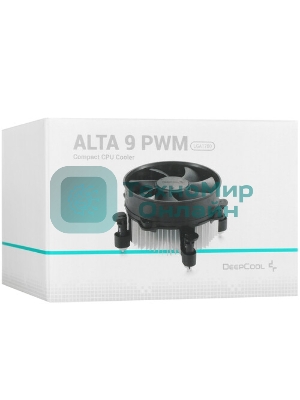 Кулер для процессора DEEPCOOL ALTA 9 PWM 1700 черный, 92 мм, алюминий, 2200 об/мин, 31.8 дБ, 4 pin, 65 Вт, 69 мм