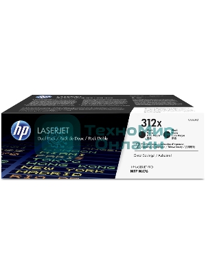 Картридж лазерный двойная упаковка Hewlett-Packard HP 312A CF380XD черный для LaserJet Pro M476dn, M476dw, M476nw 4400 стр.