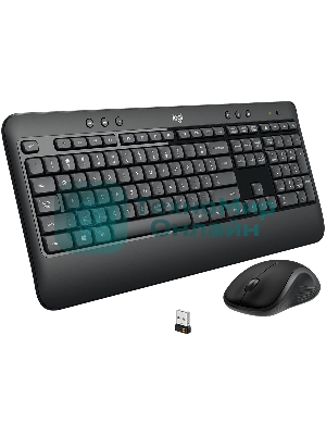 Комплект клавиатура+мышь беспроводной LOGITECH MK540 Advanced black (USB, 1000dpi) (920-008686)