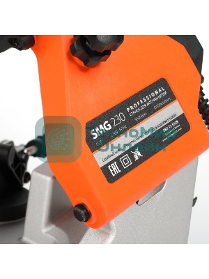 Министанок заточной электрический PATRIOT SMG 230, мощность 85Вт, об/мин 5000, угол 35°, диаметр точильного диска 104мм