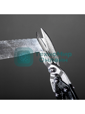 Ножницы по металлу Matrix, удлиненные, 285 мм, пряморежущие, обрезиненные рукоятки