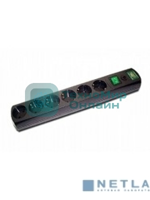 Сетевой фильтр MOST Сетевой фильтр RG 2 м (6 розеток), черный 587277