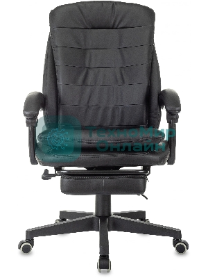 Кресло Бюрократ T-9950MSG-F/BLACK-PU черный, экокожа