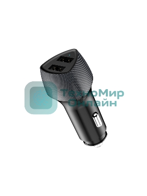 Автомобильное зарядное устройство c двумя портами Rexant (USB-A QC 3.0 + USB-A 3,1A) со световой индикацией, 18Вт, черное