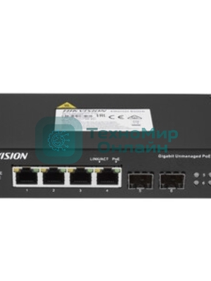 Коммутатор Hikvision DS-3T0506HP-E/HS неуправляемый