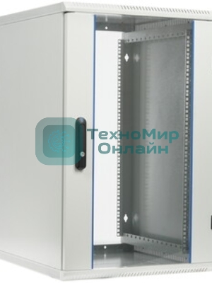 Шкаф телекоммуникационный настенный разборный ЦМО ЭКОНОМ 18U (600 650) дверь металл, черный