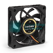 Вентилятор для корпуса ExeGate EX07015H3PM черный, 70 мм, 3000 об/мин, 26 дБ, 3 pin