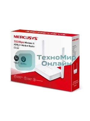 Роутер беспроводной Mercusys MW300D N300 10/100BASE-TX/ADSL
