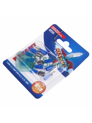 Клемма плоская Rexant, изолированная гнездо - 7.4 мм, 1.5-2.5 мм², (РПи-м 2.5-(6.3)/РПИм 2-250/FDD2-250), в упак. 10 шт.